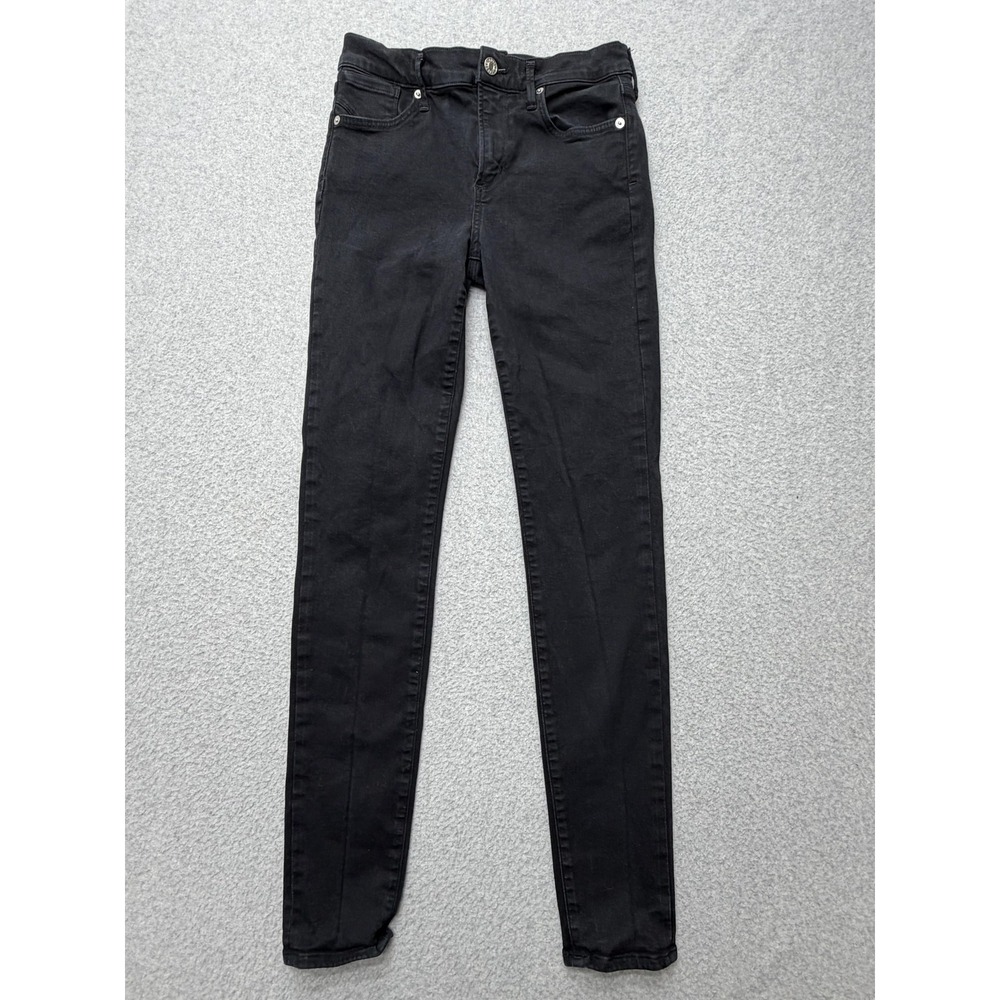 AGOLDE Womens 25 Black Mid Rise Skinny Slim Stretch Denim Jeans A003-799 25x30